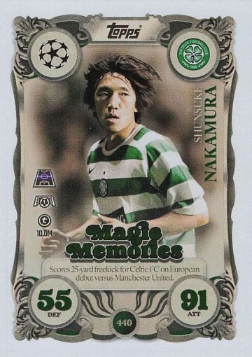 440 Shunsuke Nakamura (Celtic FC) ( MACL25/26 )