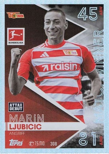 308 Marin Ljubičić (1. FC Union Berlin) MA Debut ( MABL25/26 )