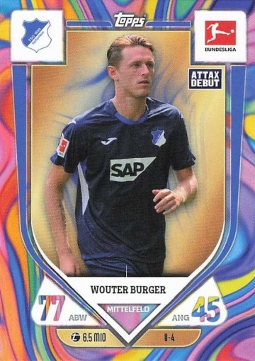 U-4 Wouter Burger (TSG 1899 Hoffenheim) MA Debut ( MABL25/26 )