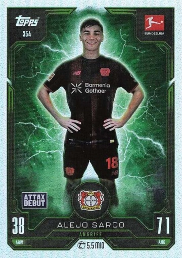 354 Alejo Sarco (Bayer 04 Leverkusen) MA Debut ( MABL25/26 )