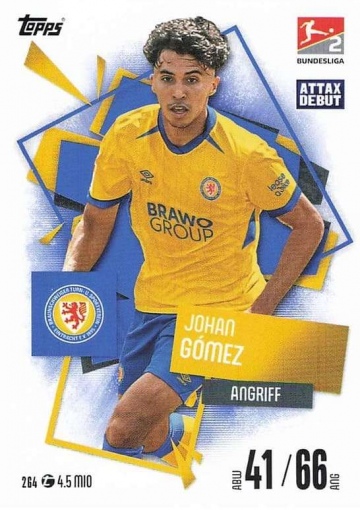 264 Johan Gómez (Eintracht Braunschweig) MA Debut ( MABL25/26 )