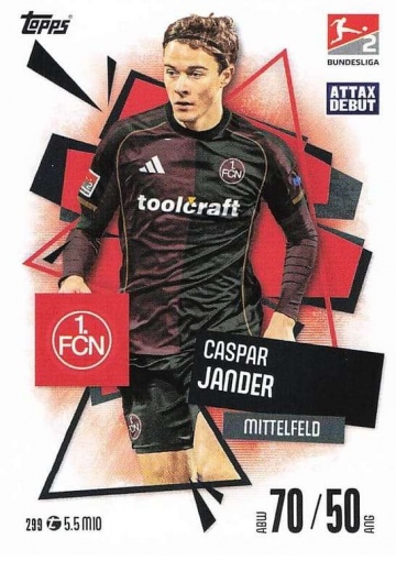 299 Caspar Jander (1. FC Nürnberg) MA Debut ( MABL25/26 )