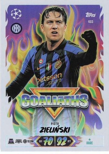 403 Piotr Zieliński (FC Internazionale Milano) - Goaliaths  ★ Rare (MACL2627)