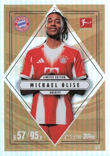 LE31 Michael Olise (FC Bayern München) Bravo Sport 13/25 - EVT 20.11.2025 ( MABL25/26 )