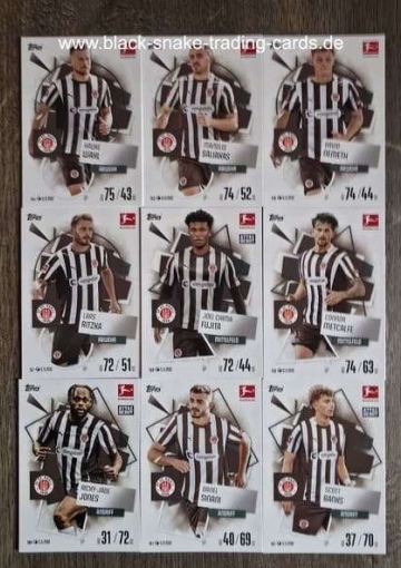 Basis Karten FC St. Pauli ( 154 - 162 ) ( MABL25/26 )