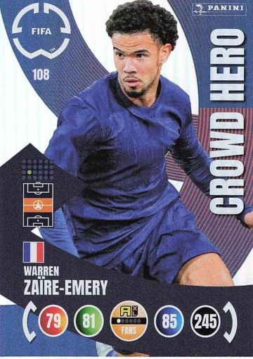 108.  Warren Zaïre-Emery (Paris Saint-Germain)  -  Crowd Hero (PAXLCWC25)