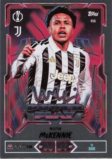 456 Weston McKennie (Juventus) - Power Play Signature Style  ★ Rare (MACL2627)