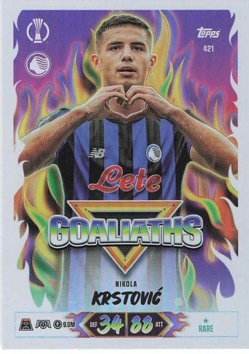 421 Nikola Krstović (Atalanta BC) - Goaliaths  ★ Rare (MACL2627)