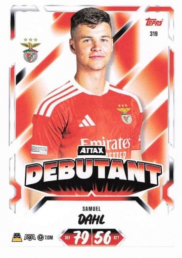 319 Samuel Dahl (SL Benfica) - Attax Debutant (MACL2627)
