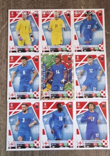 Komplettes Team England ( Alle 18 )