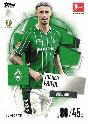 FE-3 Marco Friedl (SV Werder Bremen) 1st Edition ( MABL25/26 )