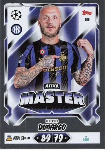 389 Federico Dimarco (FC Internazionale Milano) - Attax Master  ★ Rare (MACL2627)