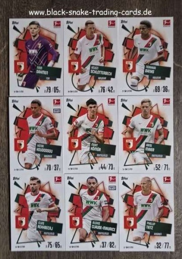 Basis Karten FC Augsburg ( 19 - 27 ) ( MABL25/26 )