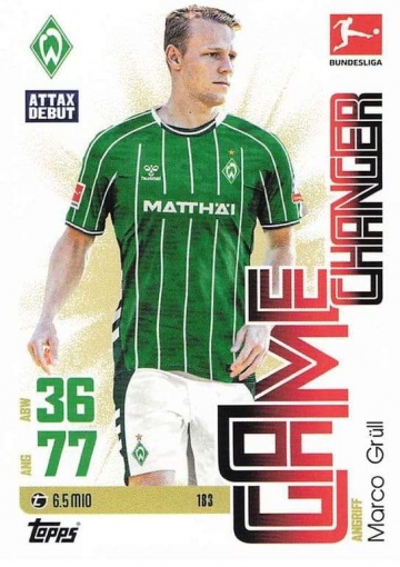 183 Marco Grüll (SV Werder Bremen) MA Debut ( MABL25/26 )