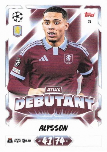 075 Alysson (Aston Villa) - Attax Debutant (MACL2627)