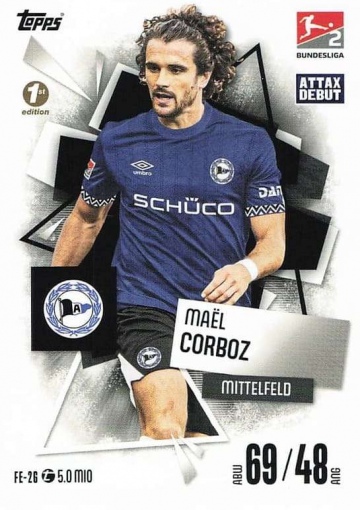FE-26 Maël Corboz (DSC Arminia Bielefeld) 1st Edition MA Debut ( MABL25/26 )
