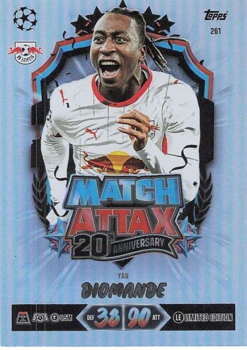 261 Yan Diomande (RB Leipzig) - Match Attax 20th Anniversary - Limited Edition (MACL2627)