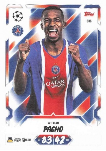 336 Willian Pacho (Paris Saint-Germain) (MACL2627)