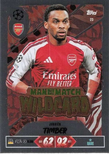 023 Jurriën Timber (Arsenal) - Man of the Match Wildcard  ★ Rare (MACL2627)