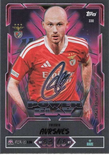 330 Fredrik Aursnes (SL Benfica) - Power Play Signature Style  ★ Rare (MACL2627)