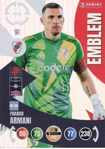 019.  Emblem / Franco Armani (CA River Plate) (PAXLCWC25)