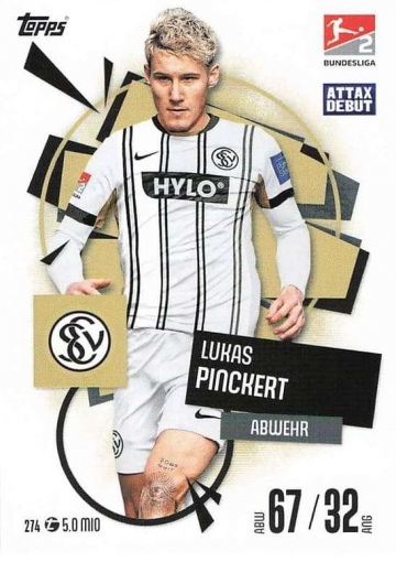 274 Lukas Pinckert (SV Elversberg) MA Debut ( MABL25/26 )