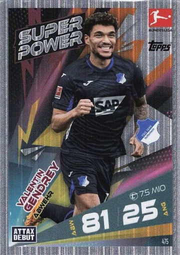 475 Valentin Gendrey (TSG 1899 Hoffenheim) MA Debut ( MABL25/26 )