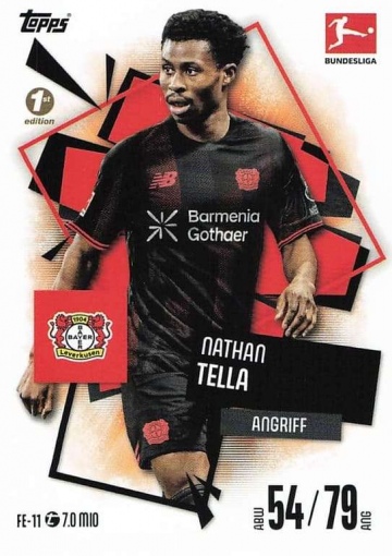 FE-11 Nathan Tella (Bayer 04 Leverkusen) 1st Edition ( MABL25/26 )