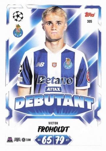 305 Victor Froholdt (FC Porto) - Attax Debutant (MACL2627)