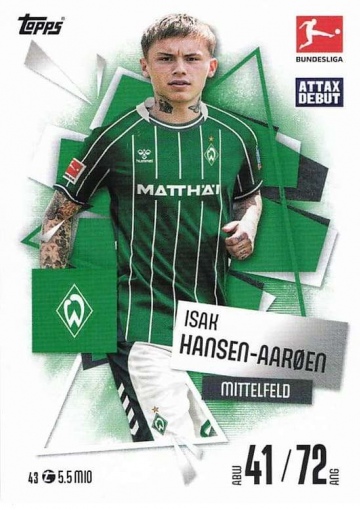 043 Isak Hansen-Aarøen MA Debut ( MABL25/26 )