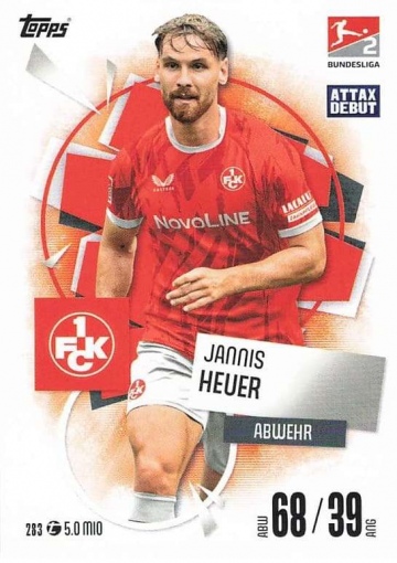 283 Jannis Heuer (1. FC Kaiserslautern) MA Debut ( MABL25/26 )