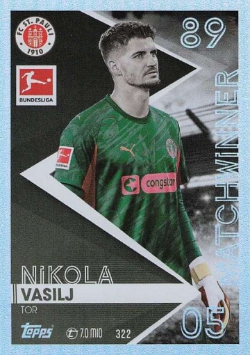 322 Nikola Vasilj (FC St. Pauli) ( MABL25/26 )