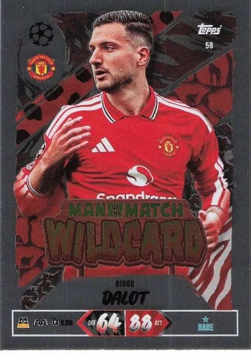059 Diogo Dalot (Manchester United) - Man of the Match Wildcard  ★ Rare (MACL2627)