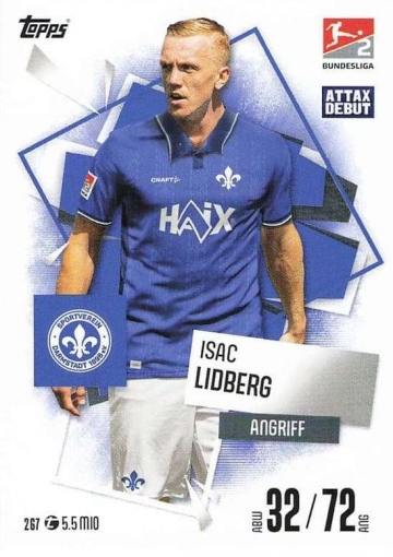 267 Isac Lidberg (SV Darmstadt 98) MA Debut ( MABL25/26 )