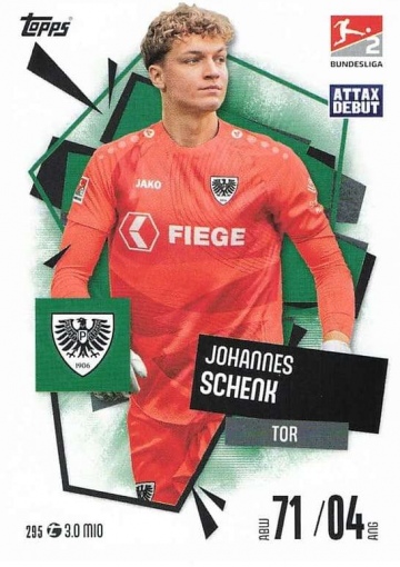 295 Johannes Schenk (SC Preußen Münster) MA Debut ( MABL25/26 )