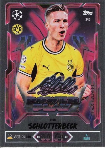 240 Nico Schlotterbeck (Borussia Dortmund) - Power Play Signature Style  ★ Rare (MACL2627)