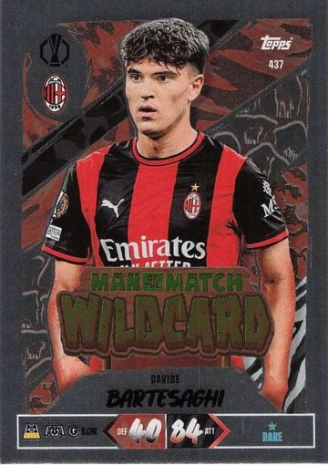 437 Davide Bartesaghi (AC Milan) - Man of the Match Wildcard  ★ Rare (MACL2627)