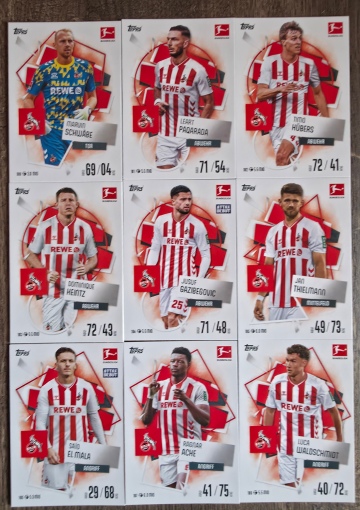 Basis Karten 1. FC Köln ( 100 - 108 ) ( MABL25/26 )