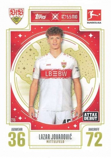 215 Lazar Jovanović (VfB Stuttgart) MA Debut ( MABL25/26 )